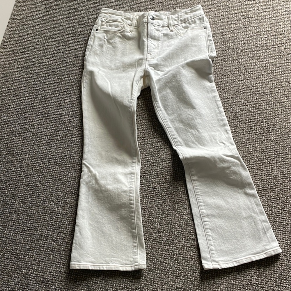 Frame le crop mini boot cut two tone jean Sz 27